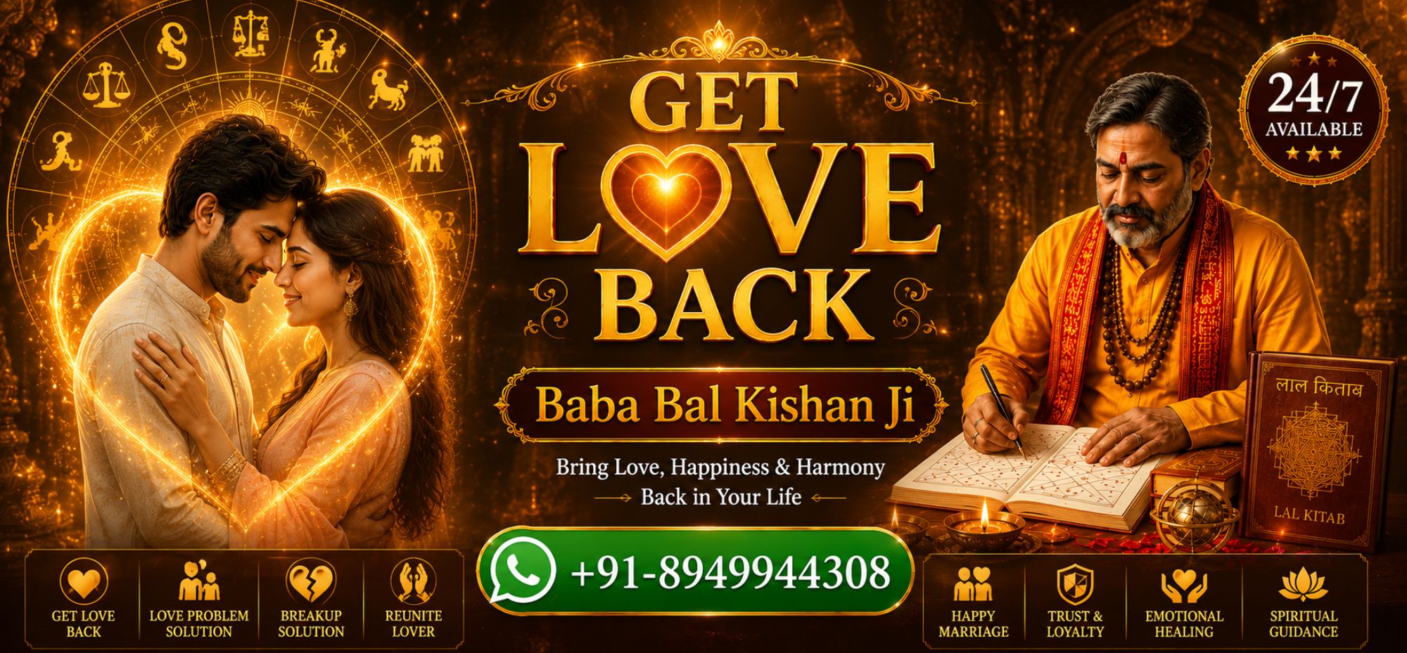 Lost Love Back Solution Astrologer: Complete Guide to Healing and Reuniting Relationships - Baba Bal Kishan Ji Astrology Services